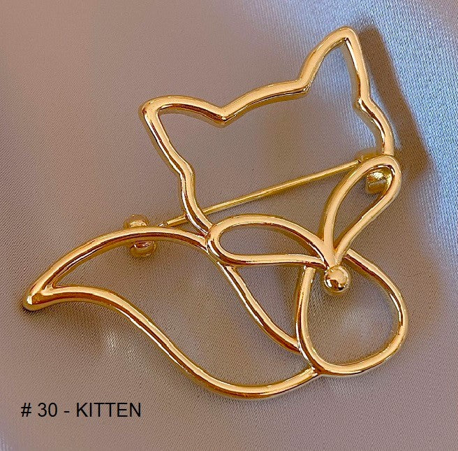 KITTEN LOVERS BROOCH